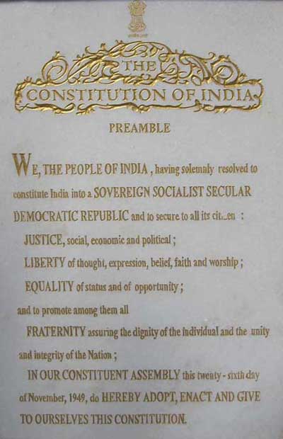 Preamble to Indian Constitution